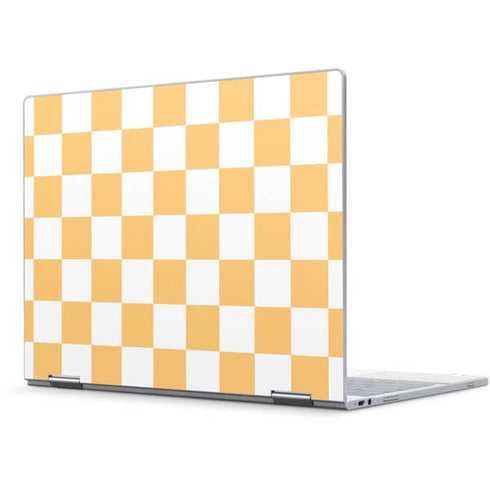 Yellow and White Checkerboard Pixelbook Skin